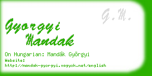 gyorgyi mandak business card